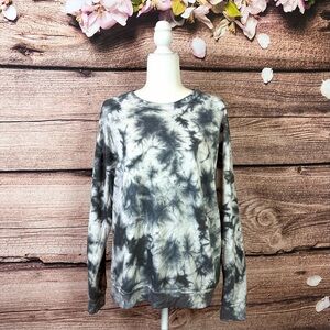 Modern Canvas Women's Cotton Gray Tie Dye Printer Soft Sweatshirt